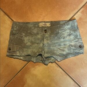 Hollister Gray/Green Cargo Shorts Lightweight Casual Style